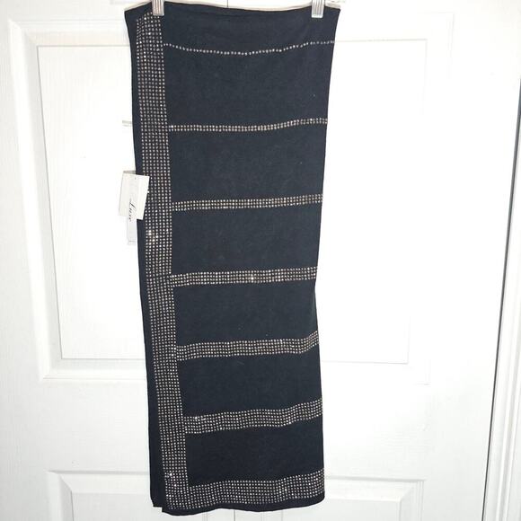 Liquid by Sioni Luxe Poncho Assymetric Sweater‎ S/M Wool Blend Sparkle Formal - Picture 3 of 8